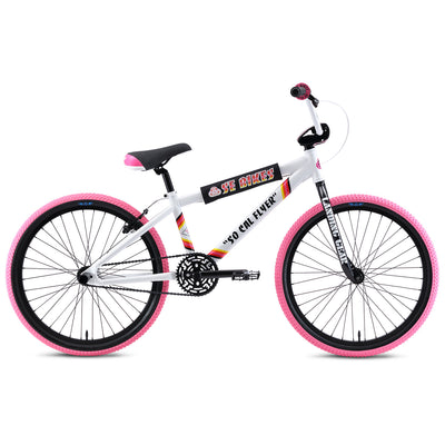 SE Bikes So Cal Flyer 24" BMX Bike-White/Pink