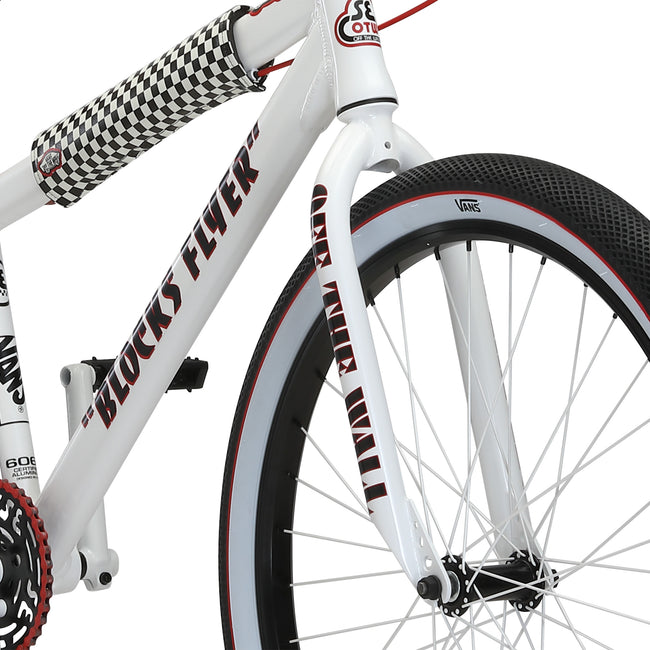 SE Bikes Vans Blocks Flyer 26&quot; BMX Freestyle Bike-White - 5