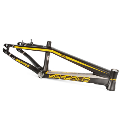 SpeedCo M2 Alloy BMX Race Frame-Matte Black/Yellow