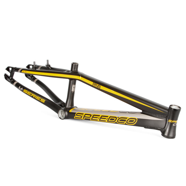 SpeedCo M2 Alloy BMX Race Frame-Matte Black/Yellow - 1