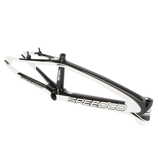 SpeedCo Velox v2 Carbon BMX Race Frame-Gloss White/Black - 1