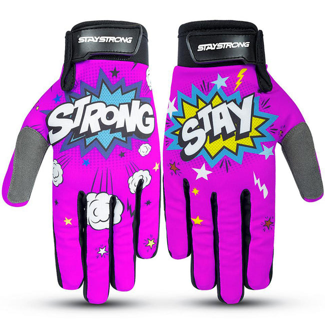 Stay Strong POW BMX Race Gloves-Pink - 1