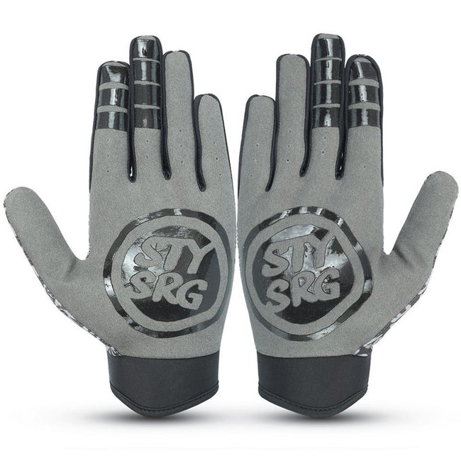 Stay Strong Sketch BMX Race Gloves-Black/Grey - 2