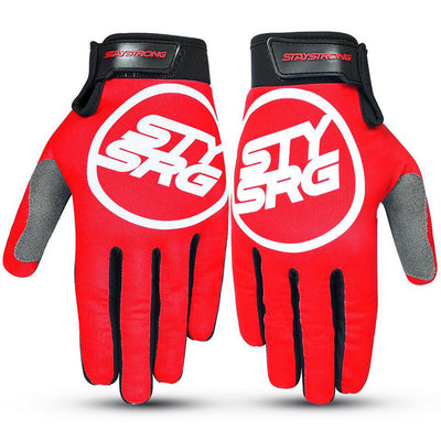Stay Strong Staple 3 BMX Race Gloves-Red