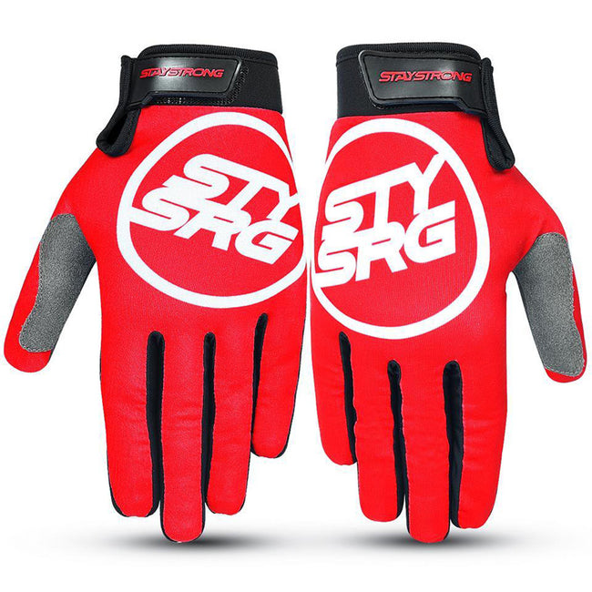 Stay Strong Staple 3 BMX Race Gloves-Red - 1