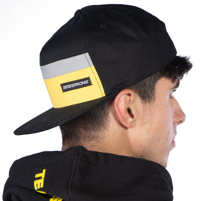 Stay Strong Block Snapback Hat-Black/Yellow - 2