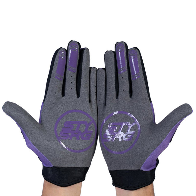 Stay Strong Chevron BMX Race Gloves-Purple - 2