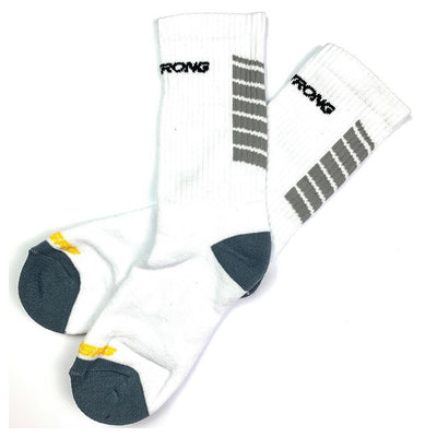 Stay Strong Chevron Socks-White