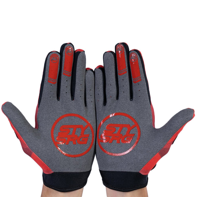 Stay Strong Tricolor BMX Race Gloves-Red - 2