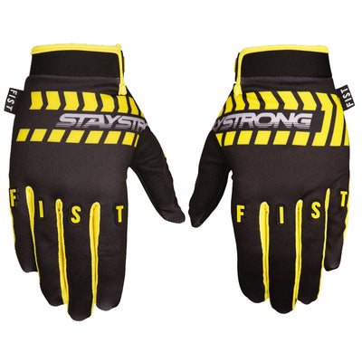 Stay Strong x Fist Chevron BMX Race Gloves-Black