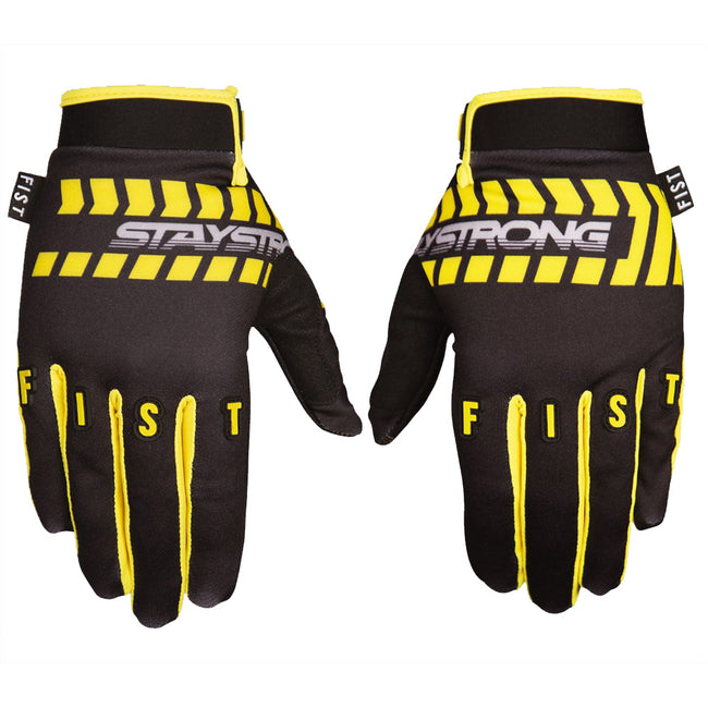 Stay Strong x Fist Chevron BMX Race Gloves-Black - 1