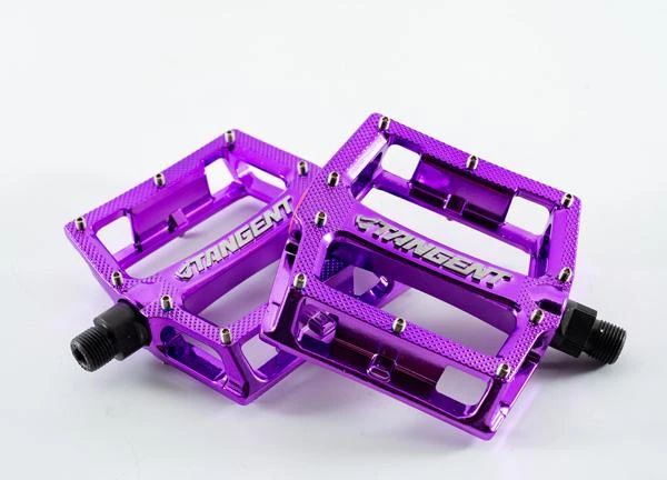 chrome bicycle pedals Tangent Platform Pedals-Purple Chrome – J&R Bicycles, Inc