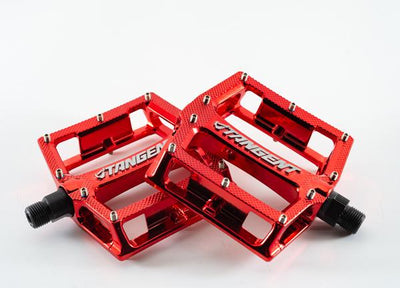 Tangent Platform Pedals-Red Chrome