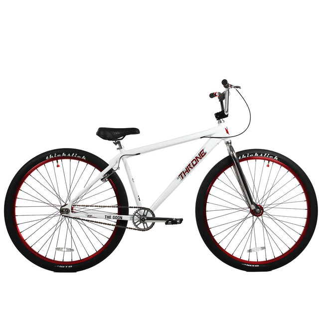 Throne Cycles The Goon 29&quot; BMX Freestyle Bike-White Crimson - 1