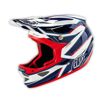 Troy Lee D3 Composite Helmet-Reflex White