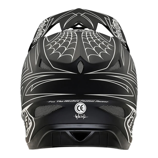 Troy Lee Designs D3 Fiberlite BMX Race Helmet-Spiderstripe Black - 4
