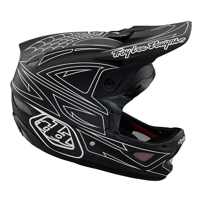 Troy Lee Designs D3 Fiberlite BMX Race Helmet-Spiderstripe Black - 6