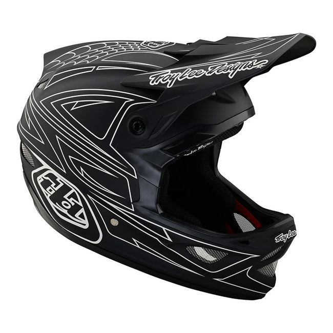 Troy Lee Designs D3 Fiberlite BMX Race Helmet-Spiderstripe Black - 7
