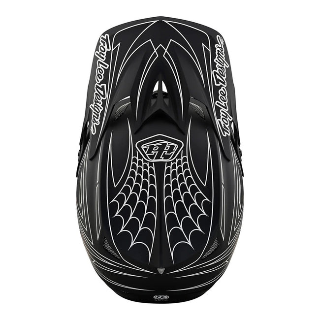 Troy Lee Designs D3 Fiberlite BMX Race Helmet-Spiderstripe Black - 8