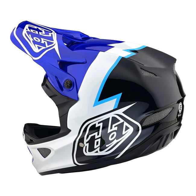 Troy Lee Designs D3 Fiberlite BMX Race Helmet-Volt Blue - 3