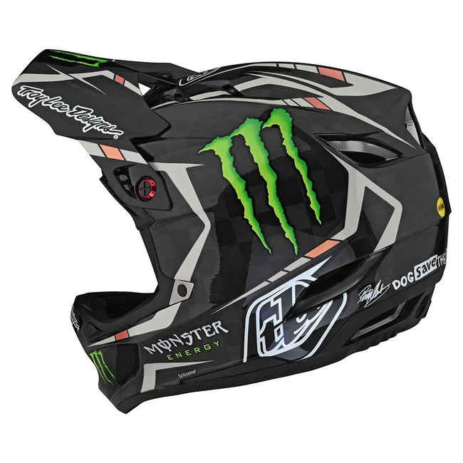 Troy Lee Designs D4 Carbon MIPS Monster BMX Race Helmet-Black - 2