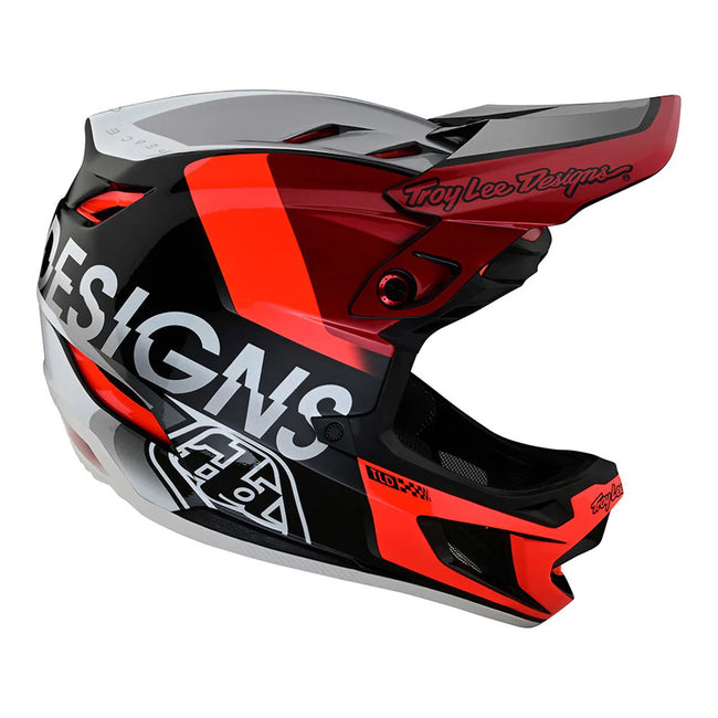 Troy Lee Designs D4 Composite BMX Race Helmet-Qualifier Silver/Red - 6