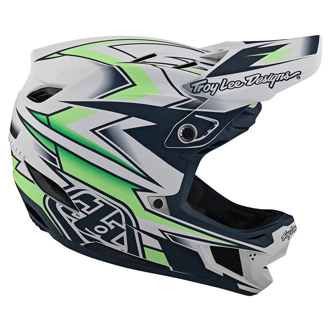 Troy Lee Designs D4 Composite BMX Race Helmet-Volt White - 6