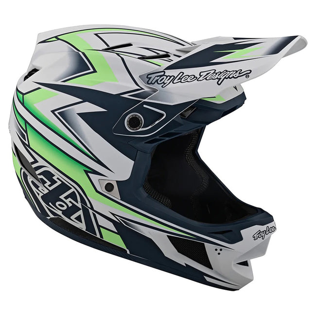 Troy Lee Designs D4 Composite BMX Race Helmet-Volt White - 7
