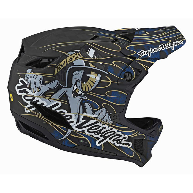 Troy Lee Designs D4 Carbon BMX Race Helmet-Ltd. Ed. Eyeball Blue - 4