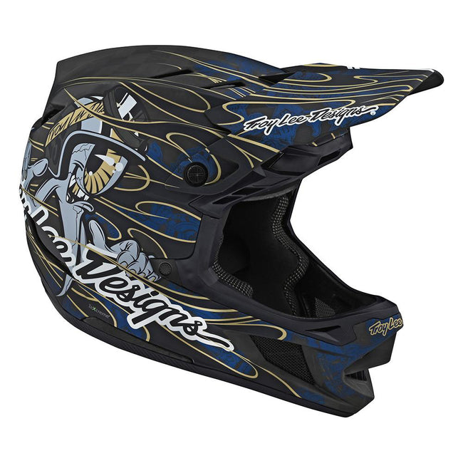 Troy Lee Designs D4 Carbon BMX Race Helmet-Ltd. Ed. Eyeball Blue - 5