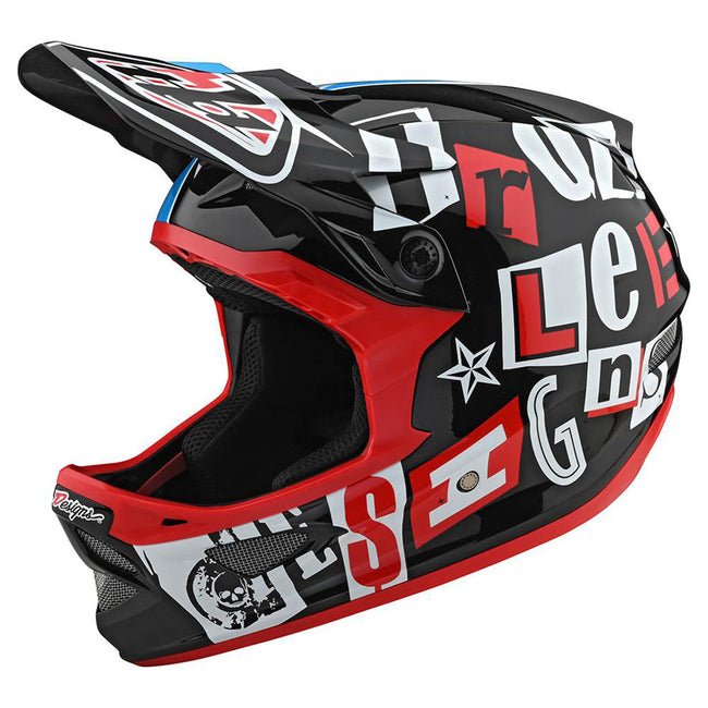 Troy Lee Designs D3 Fiberlite Anarchy BMX Race Helmet-Black - 1