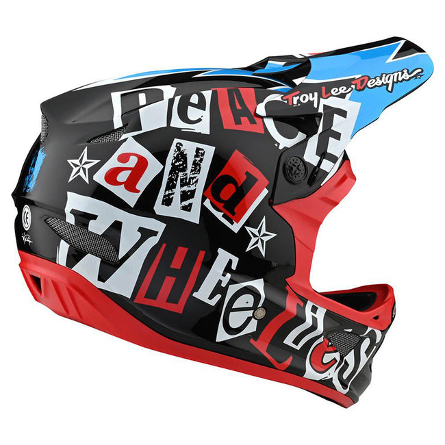 Troy Lee Designs D3 Fiberlite Anarchy BMX Race Helmet-Black - 4