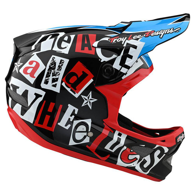 Troy Lee Designs D3 Fiberlite Anarchy BMX Race Helmet-Black - 5