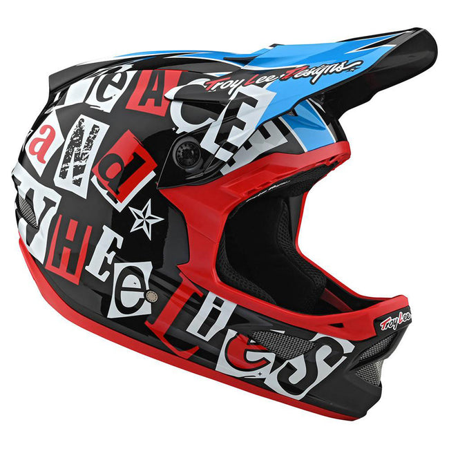 Troy Lee Designs D3 Fiberlite Anarchy BMX Race Helmet-Black - 6
