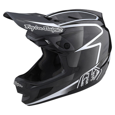 Troy Lee Designs D4 Carbon Lines BMX Race Helmet-Black/Gray