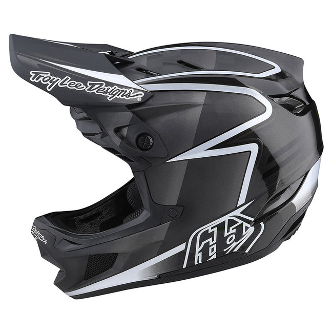 Troy Lee Designs D4 Carbon Lines BMX Race Helmet-Black/Gray - 2
