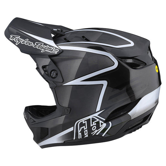 Troy Lee Designs D4 Carbon Lines BMX Race Helmet-Black/Gray - 3