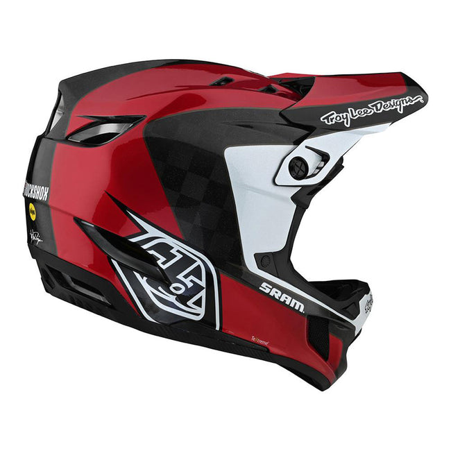Troy Lee Designs D4 Carbon MIPS Corsa Sram BMX Race Helmet-Red - 1