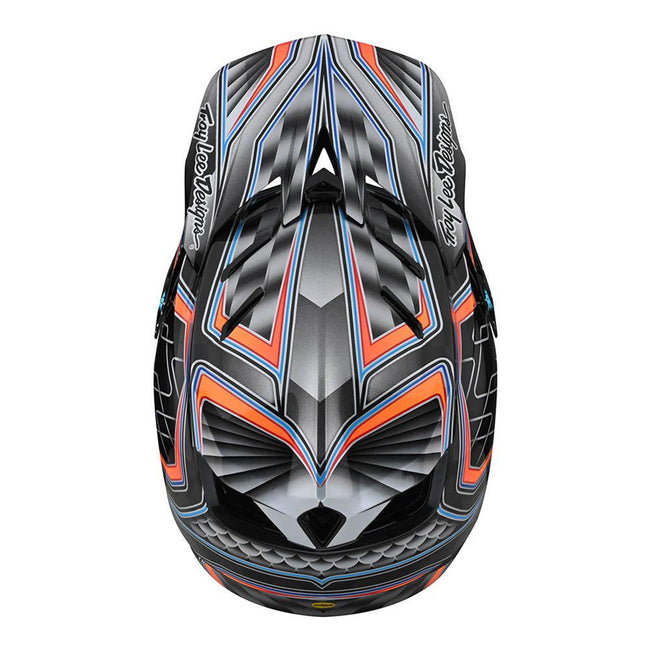 Troy Lee Designs D4 Carbon MIPS Low Rider BMX Race Helmet-Gray - 3