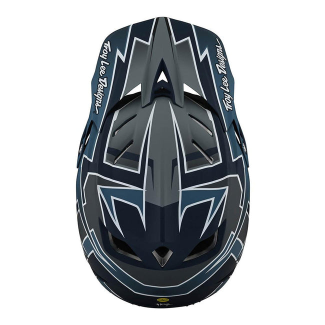 Troy Lee Designs D4 Composite MIPS Graph BMX Race Helmet-Marine - 3