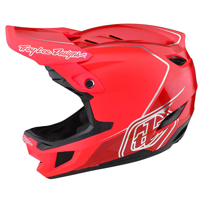 Troy Lee Designs D4 Composite MIPS Helmet-Shadow Glo Red - 2