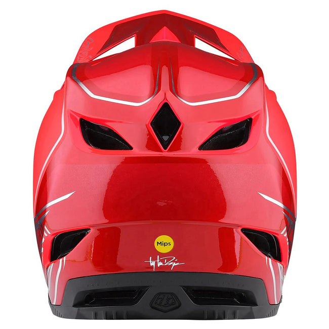 Troy Lee Designs D4 Composite MIPS Helmet-Shadow Glo Red - 3