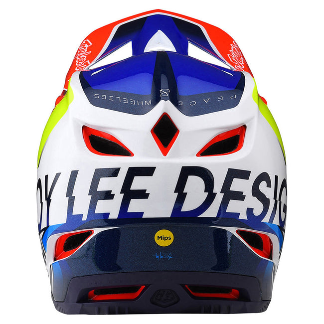 Troy Lee Designs D4 Composite Qualifier BMX Race Helmet-White/Blue - 4