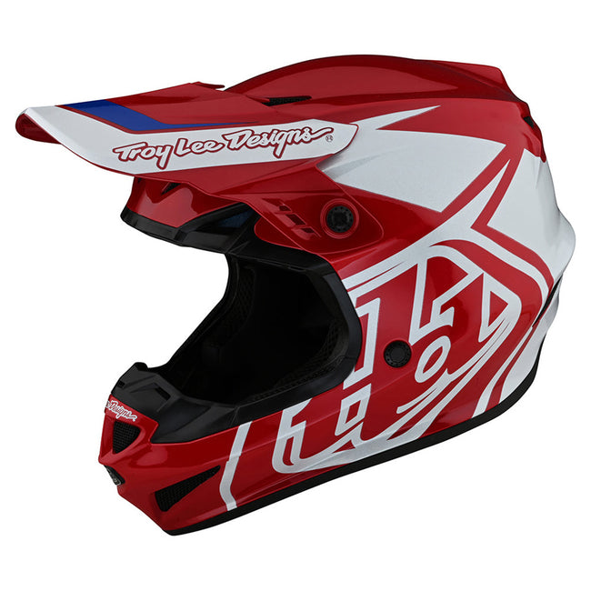 Troy Lee Designs GP Overload BMX Race Helmet-Red/White - 1