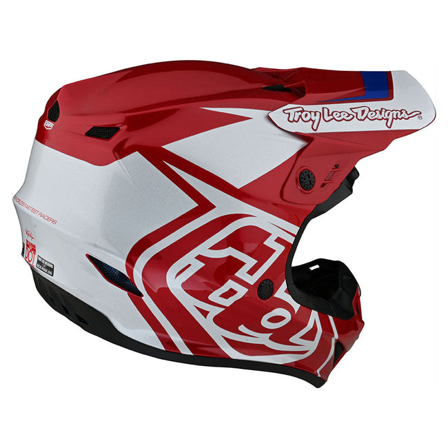 Troy Lee Designs GP Overload BMX Race Helmet-Red/White - 5