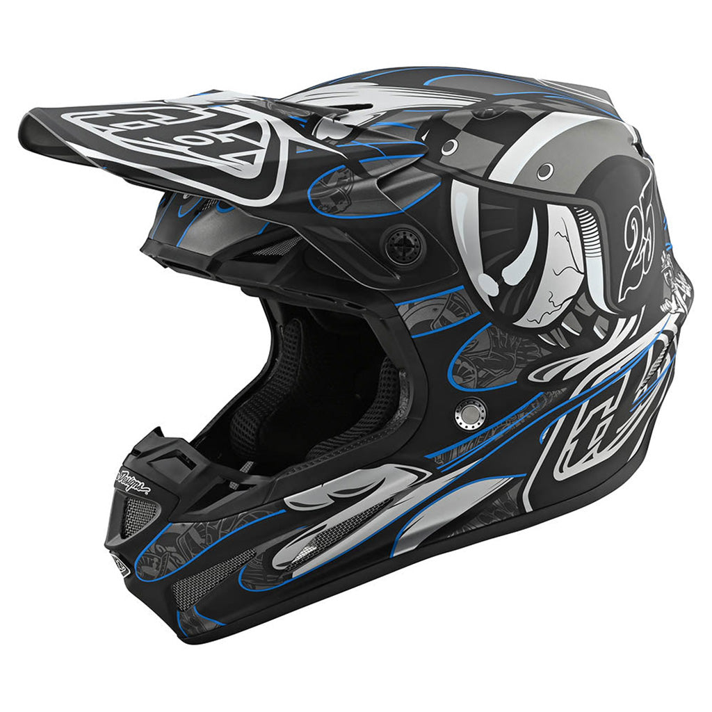 Troy Lee Designs SE4 MIPS Eyeball BMX Race Helmet-Black/Silver – J&R  Bicycles, Inc.