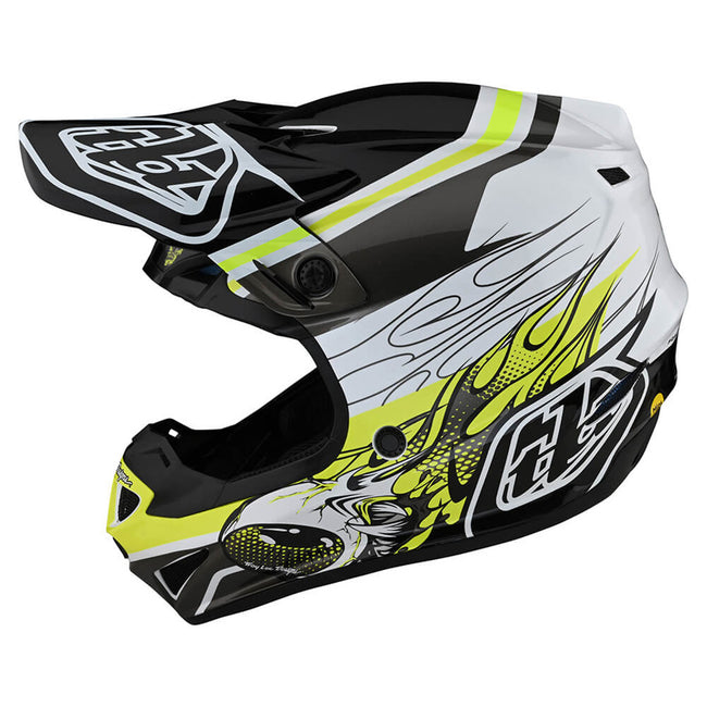 Troy Lee Designs SE4 Skooly BMX Race Helmet-Black/Yellow - 2