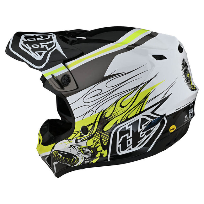 Troy Lee Designs SE4 Skooly BMX Race Helmet-Black/Yellow - 3
