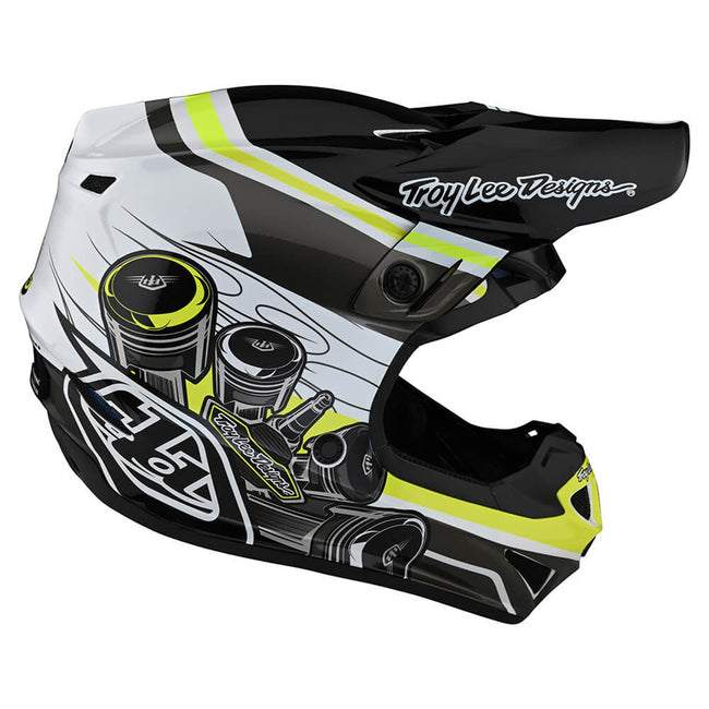 Troy Lee Designs SE4 Skooly BMX Race Helmet-Black/Yellow - 6