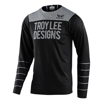 Troy Lee Designs Skyline LS Chill BMX Race Jersey-Pinstripe Black/Gray